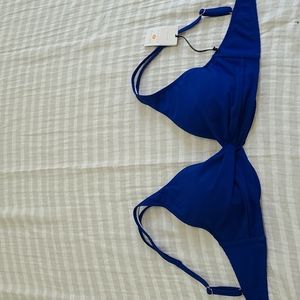 Shade & Shore blue textured bikini top